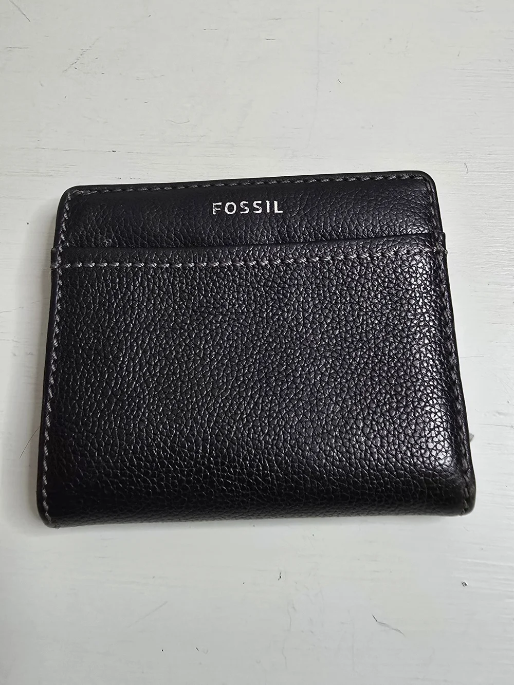 Fossil Men's Black Leather Bifold Wallet